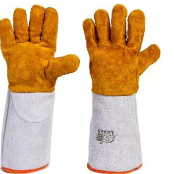 Luva de Raspa forrada mão  ignofugada punho 20 cm C.A 48.074