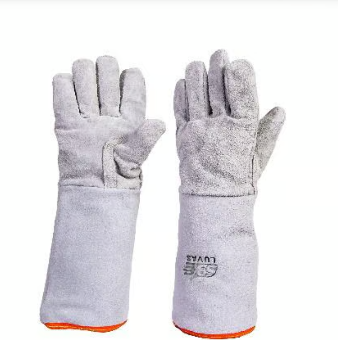 Luva de raspa  forrada com  grafatex e feltro 20 cm C.A 46.315