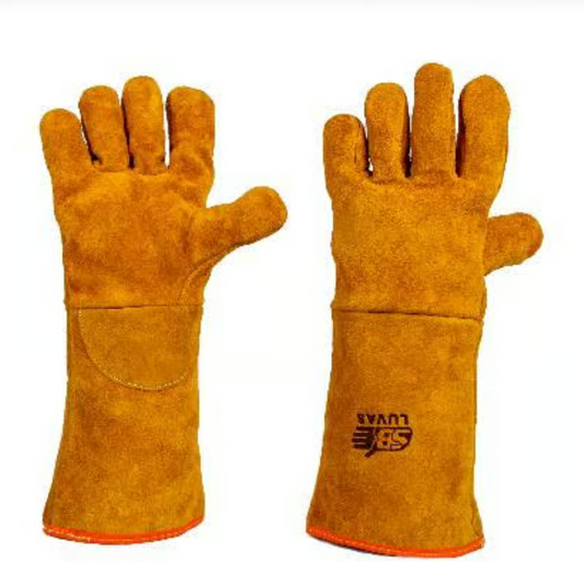 Luva de raspa forrada  ignofugada 20 cm C.A 48.074