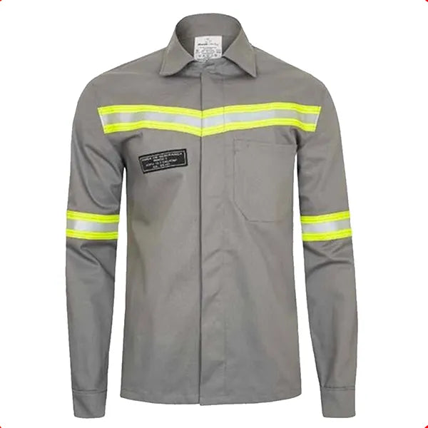 Camisa NR10 Cinza com Faixa Refletiva C.A. 48511