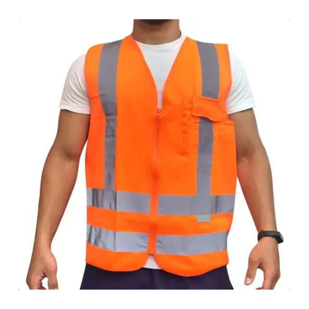 Colete Refletivo Jaqueta 01 Com Bolso Para Sinalização