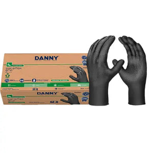 Luva nitrílica ambidestra sem talco, SENSIFLEX GRIP DANNY  - Caixa 50 un.