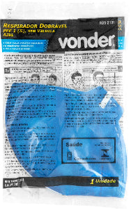 Respirador dobrável, semifacial, PFF1, VONDER