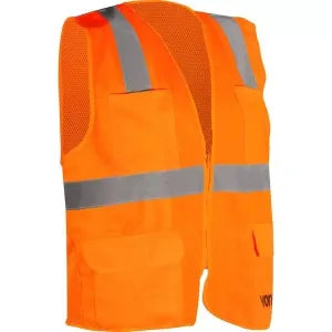 Colete Refletivo SEM BOLSO LARANJA/AMARELO VONDER - C/Zipper