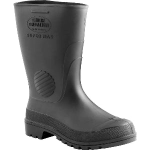 Bota de PVC preta, cano médio, sem forro, SUPERMAX CALFOR – C.A 28488