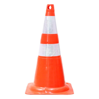 Cone Flexível Refletivo Laranja/Branco 75cm Vonder
