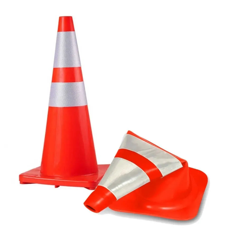 Cone Flexível Refletivo Laranja/Branco 75cm Vonder