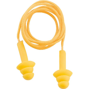 Protetor auditivo tipo plug, de copolímero, com cordão em algodão, x - C.A 10043